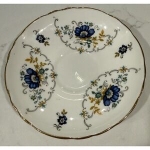 Crown Staffordshire Fine Bone China Saucer ONLY England Vintage 1960's-70's Gold